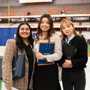 Students attend the Whitman and Newhouse Career Fair at the JMA Wireless Dome